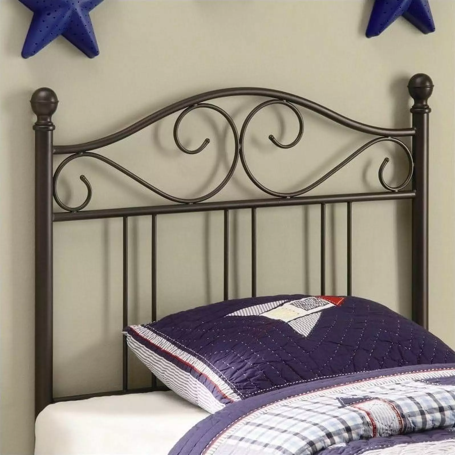 Scroll Twin Headboard Dark Bronze Coaster Company