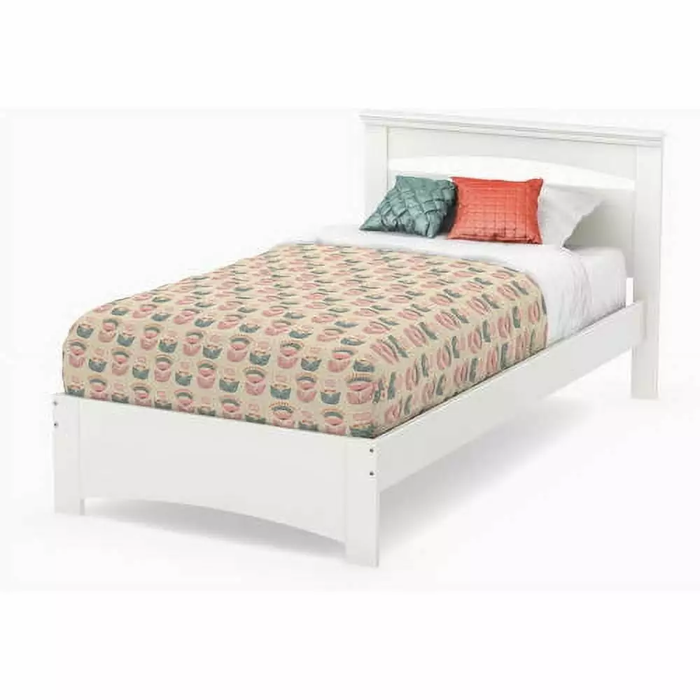 South Shore Intelligent Basics Complete Bed Kids Bedroom Twin Pure White