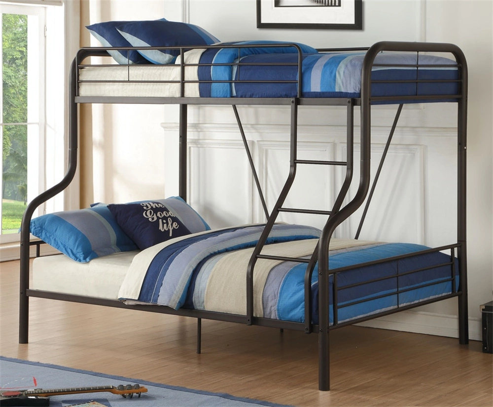 Convertible Metal Bunk Bed - Twin over Full Bunk Bed Frame Full-Length Guardrails and Ladder - Heavy Duty Bunk Bed Under B...