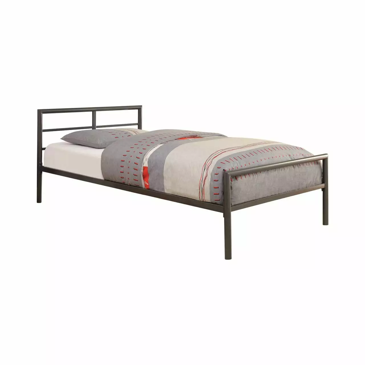Fisher Twin Metal Bed Gunmetal Coaster Company