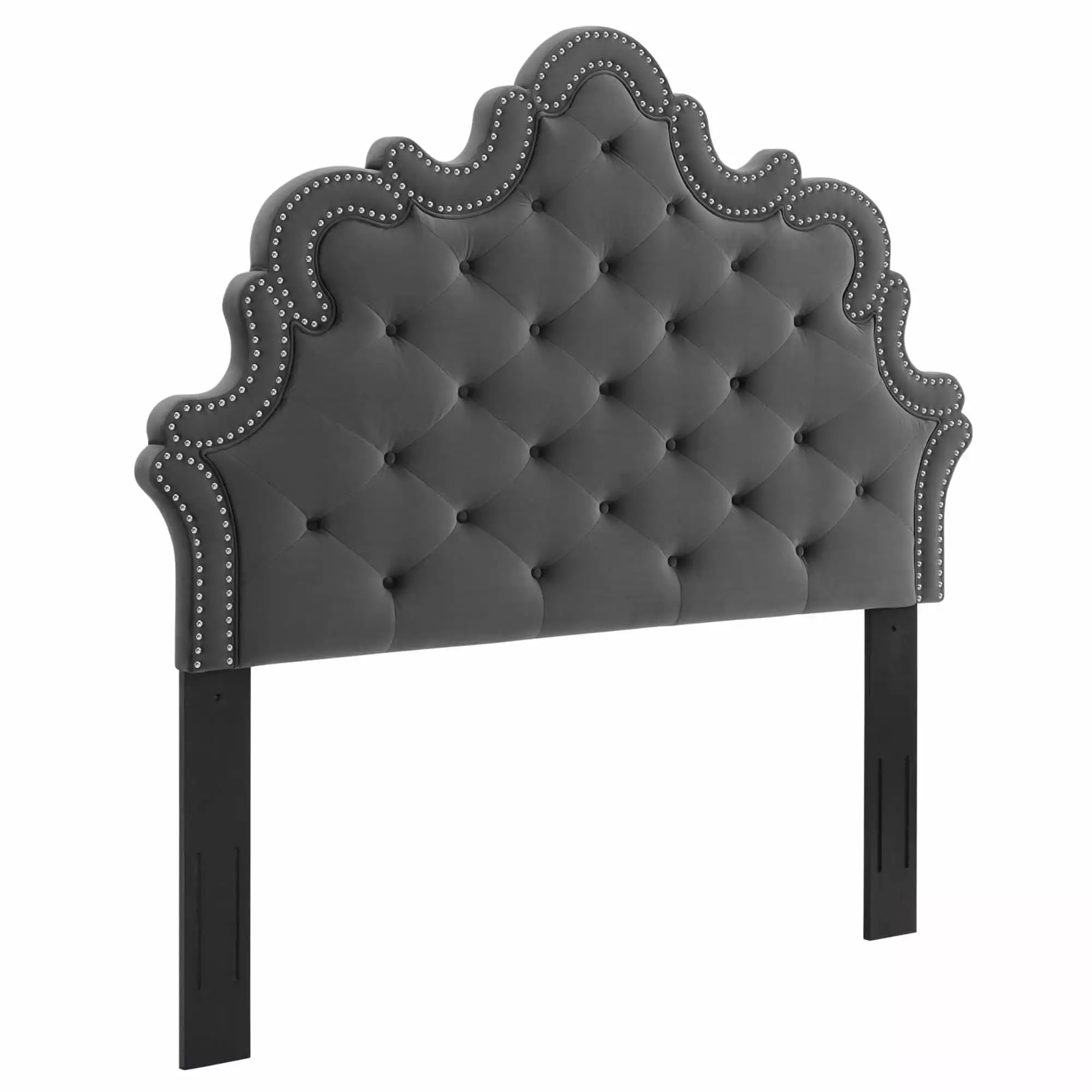 Modway Arabella Button-Tufted Velvet Twin Headboard Brown