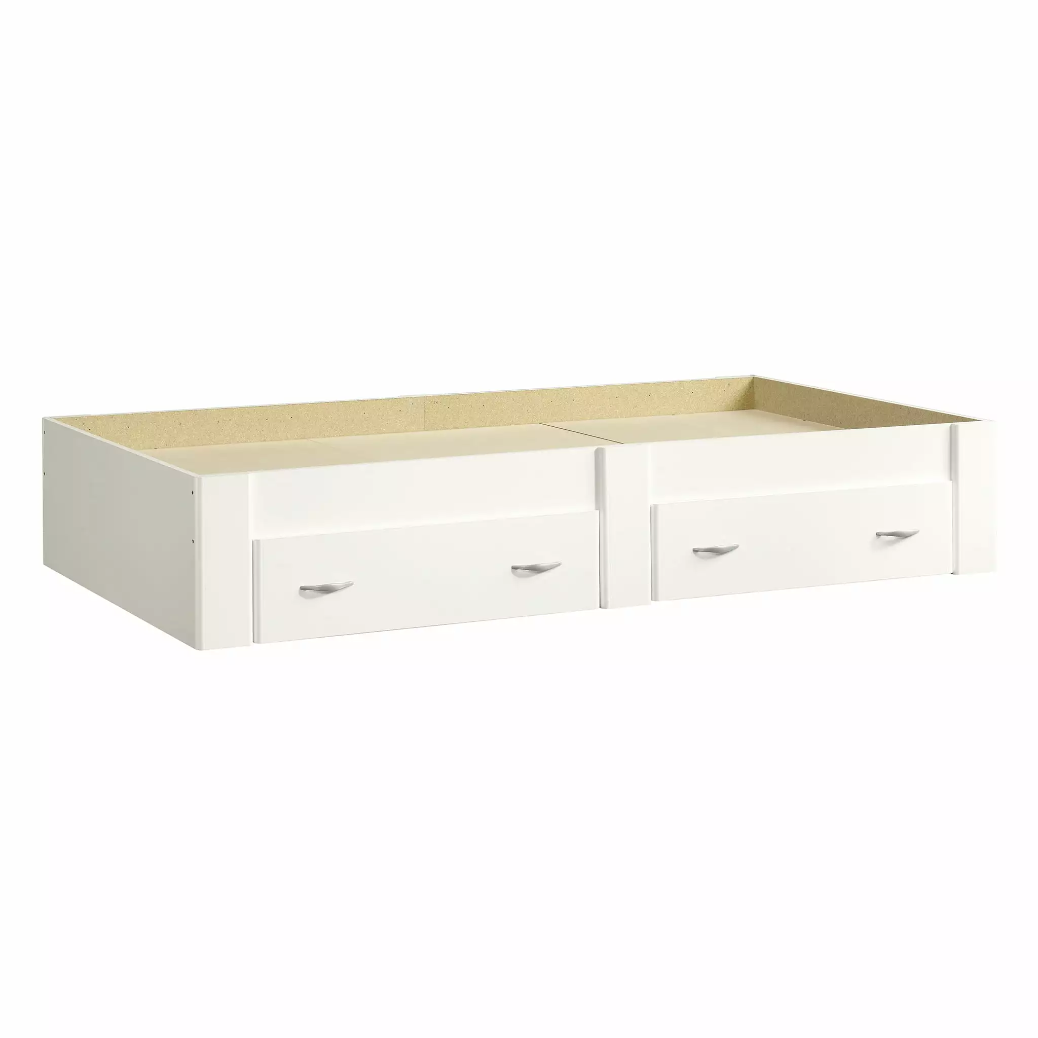 Sauder Beginnings 2-Drawer Storage Twin Bed Soft White Finish - Space Saving Bed
