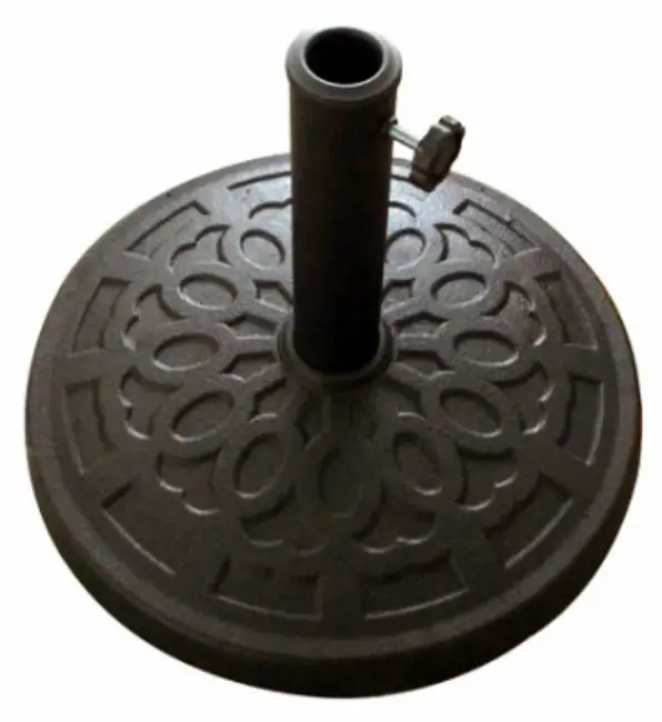 Four Seasons Courtyard 852006 Composite Umbrella Base Black 18 Diameter