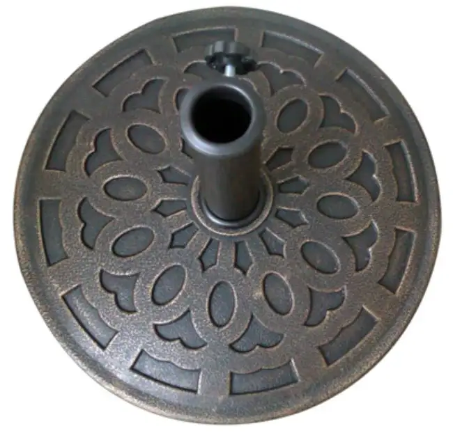 Four Seasons Courtyard 852007 Composite Umbrella Base Bronze 18 Diameter