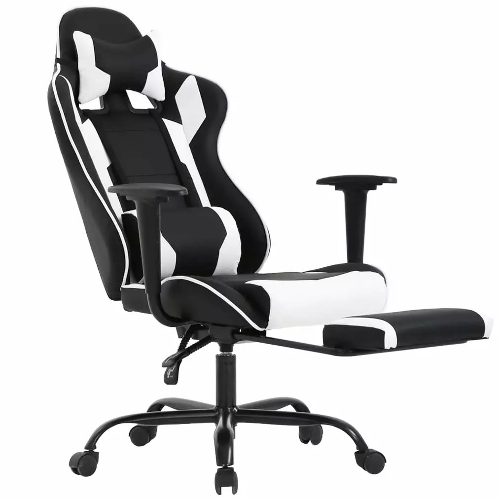 BestOffice Adjustable Ergonomic Swivel Gaming Chair Men Women Black White