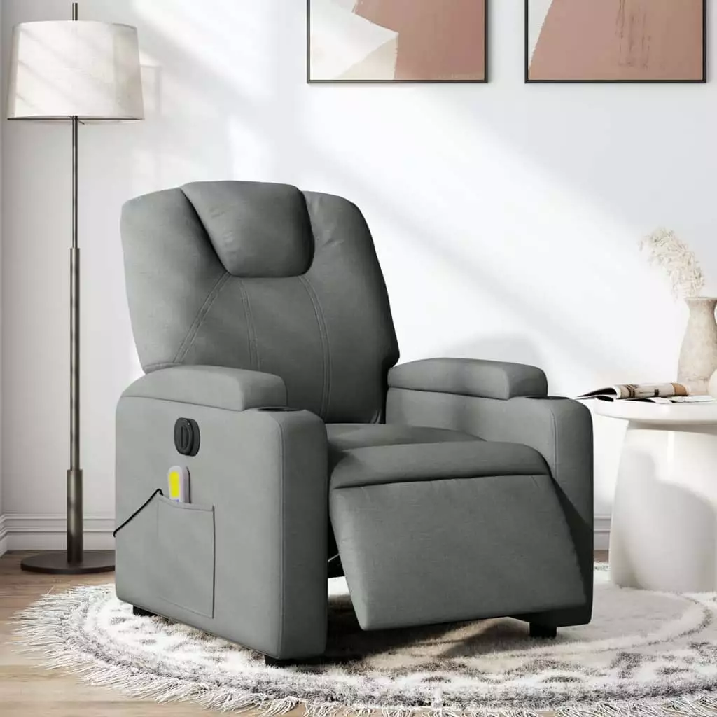 Rose Red Linen Upholstered Recliner Chair - Comfortable Foam Filled Leisure Chair Rubberwood Frame vidaXL