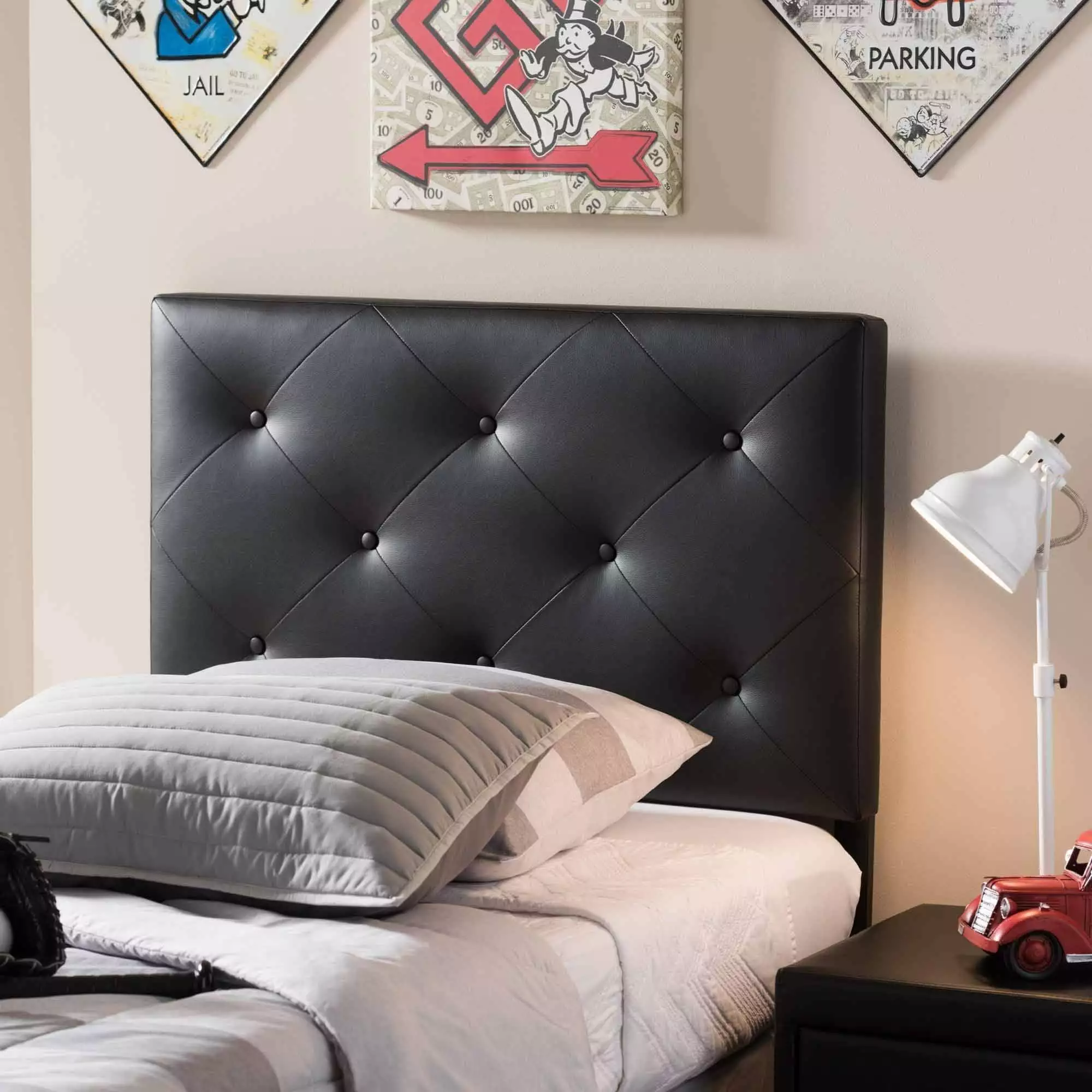 Baxton Studio Baltimore Faux Leather Upholstered Twin Size Headboard - Multiple Colors Generic