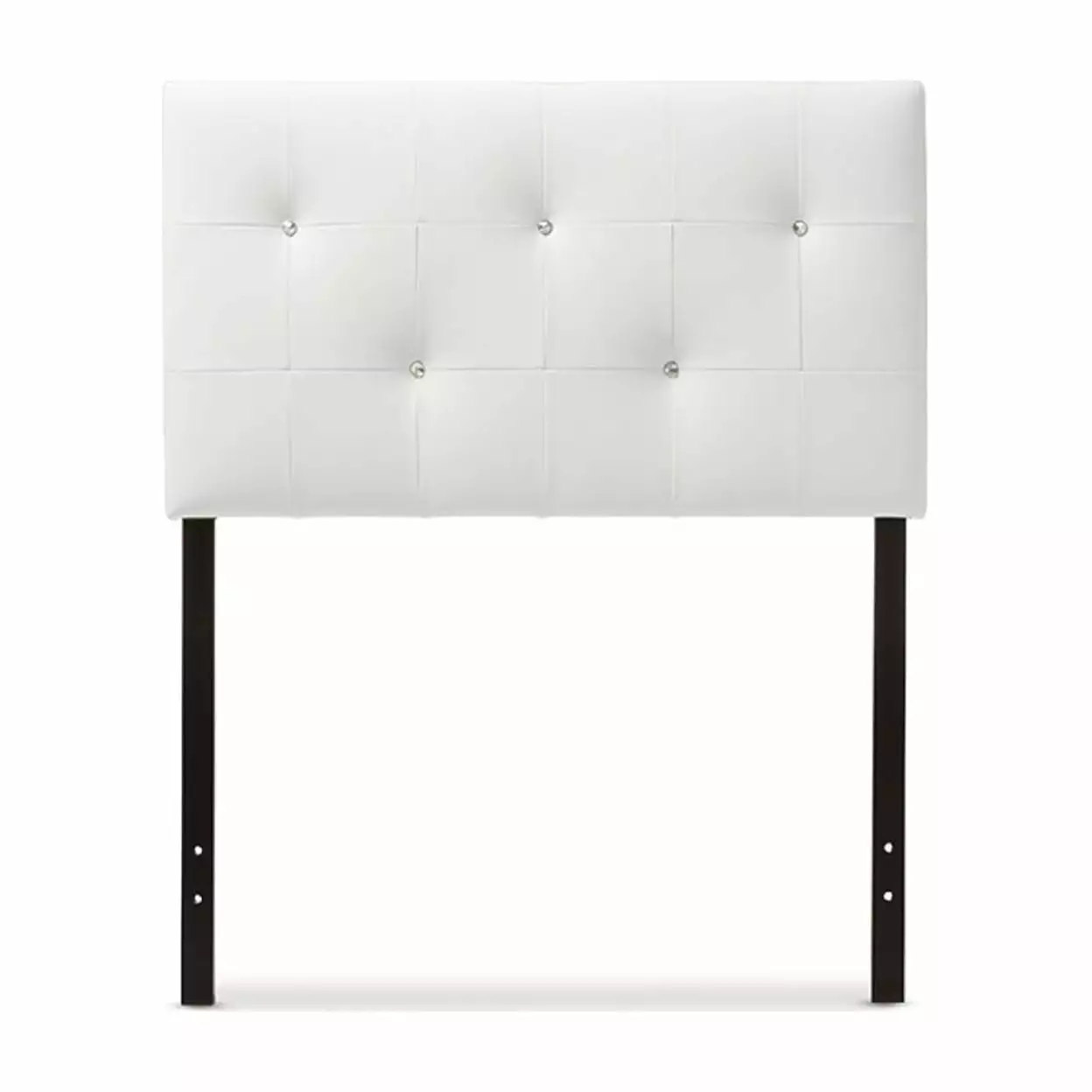 Baxton Studio Kirchem Modern and Contemporary White Faux Leather Upholstered Twin Size Headboard Generic