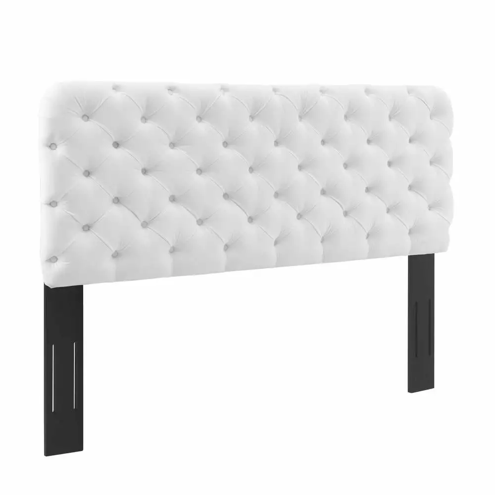 Modway Lizzy Tufted Full Queen Velvet Headboard White