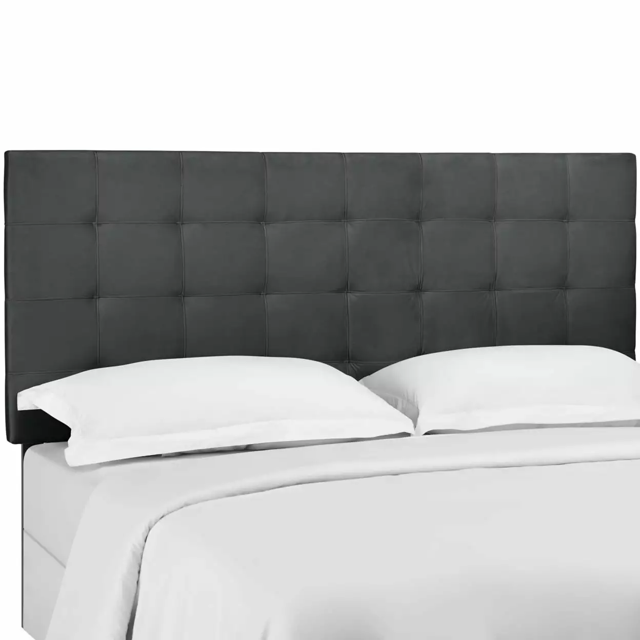 Modway Paisley Tufted Full Queen Velvet Headboard Gray Modern Bedroom Decor