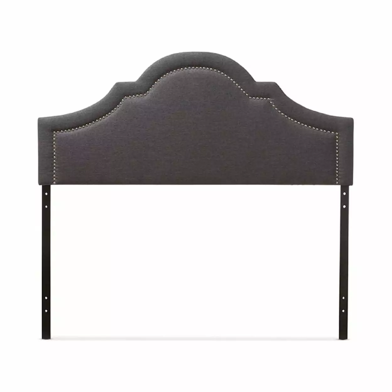 Baxton Studio Rita Modern Dark Grey Fabric Upholstered King Size Headboard Wholesale Interiors