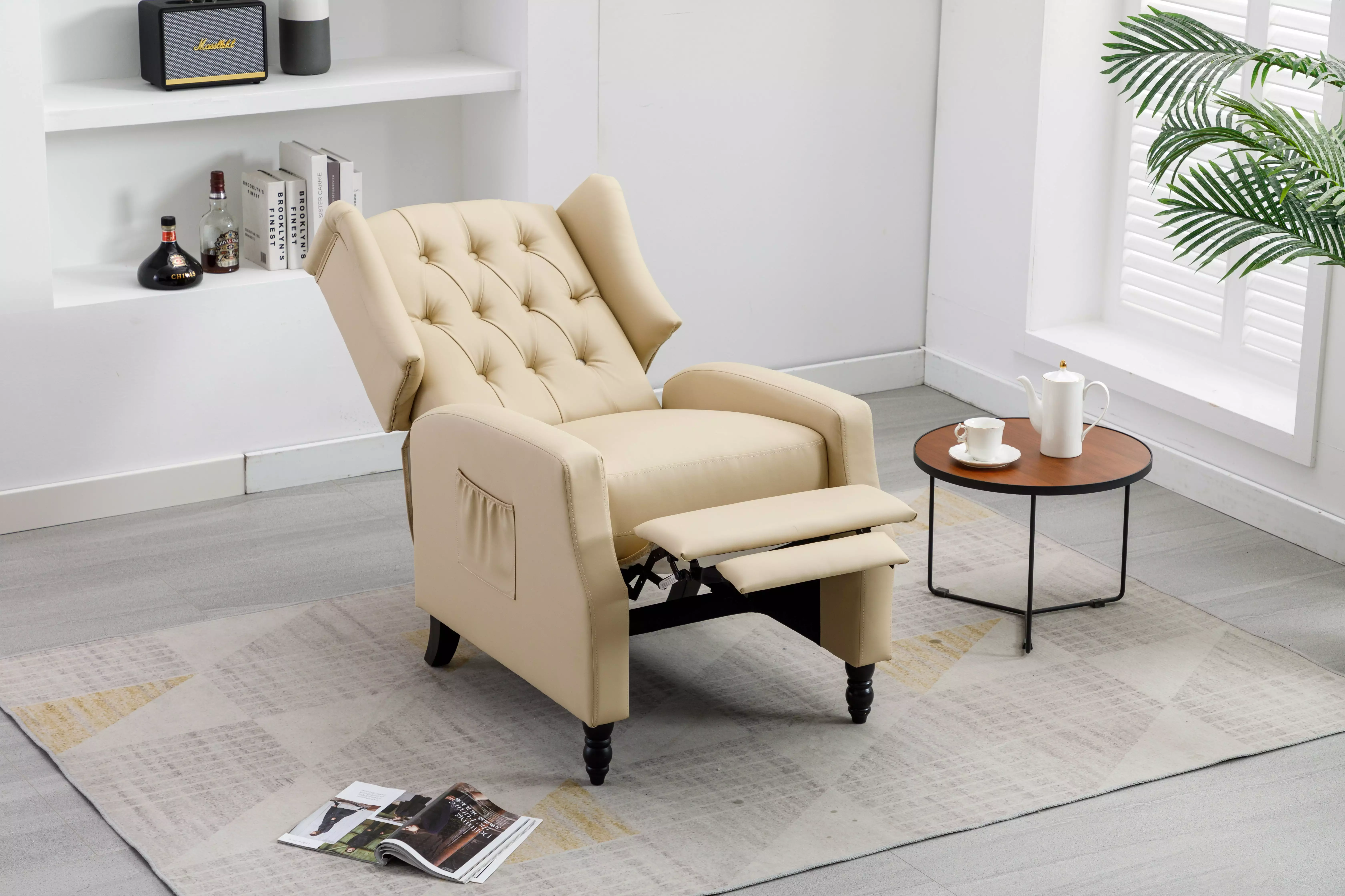 COOLMORE Modern Comfortable Upholstered Leisure Recliner Chair Living Room Best Furniture