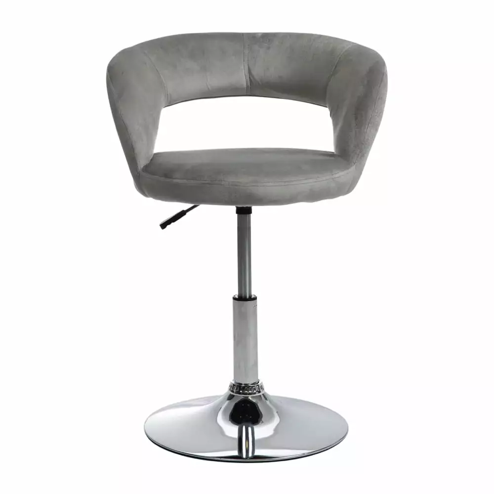 Impressions Vanity Giselle Contemporary Swivel Makeup Vanity Chair Adjustable Height Cool Grey IMPRESSIONS VANITY ?? COMPANY