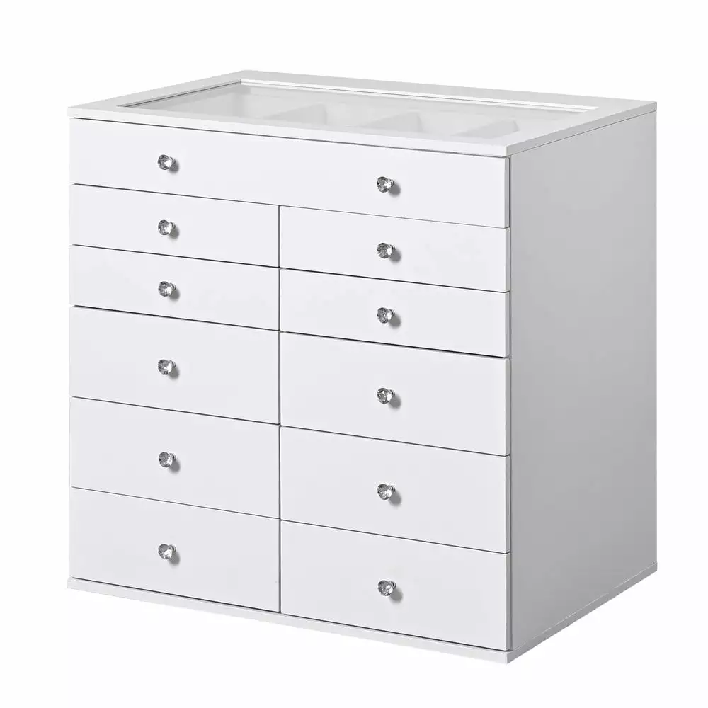 Impressions Vanity SlayStation Display Chest 11 Drawer Craft Storage Organization White IMPRESSIONS VANITY ?? COMPANY