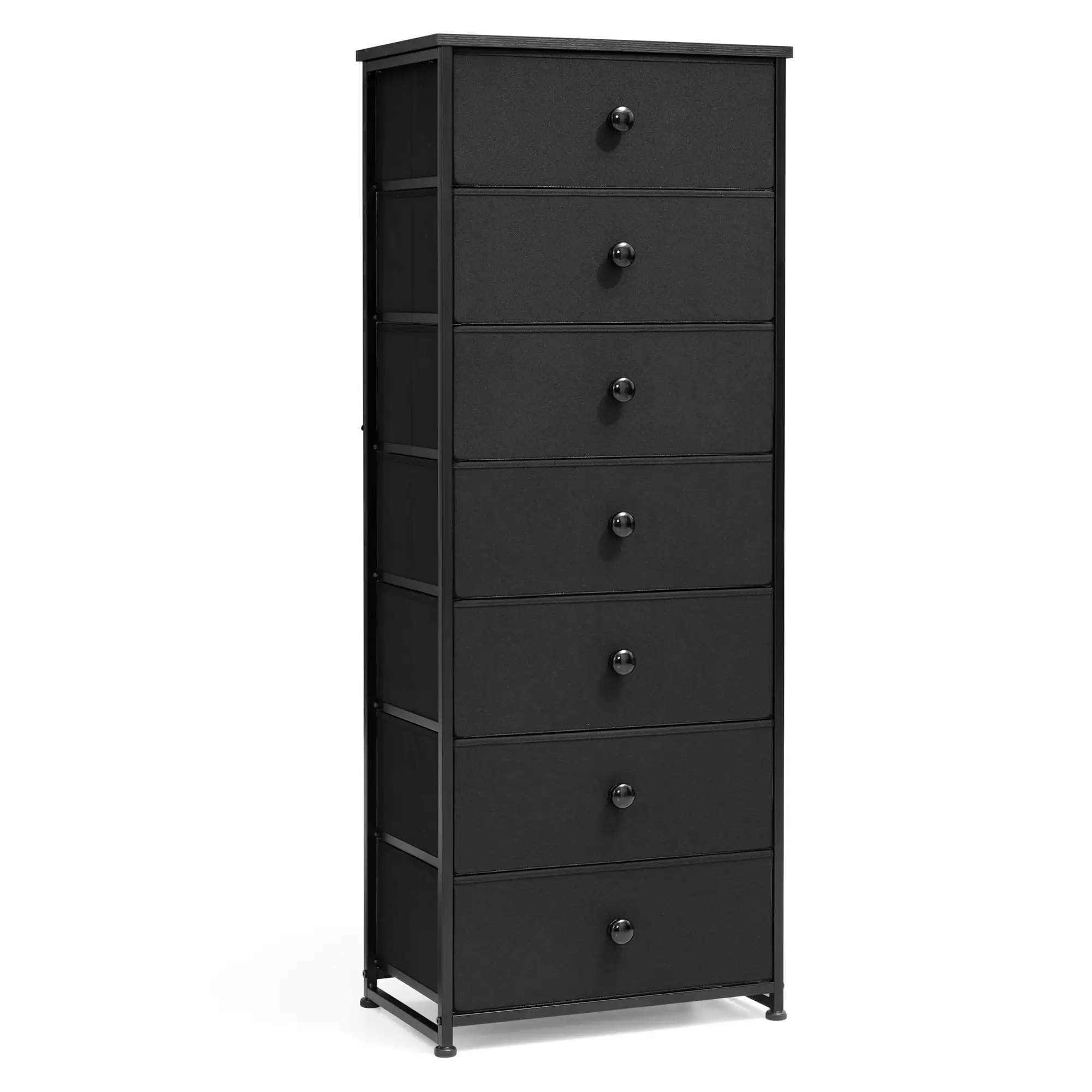 Pellebant Black 7 Drawers Vertical Dresser Storage Tower Chest