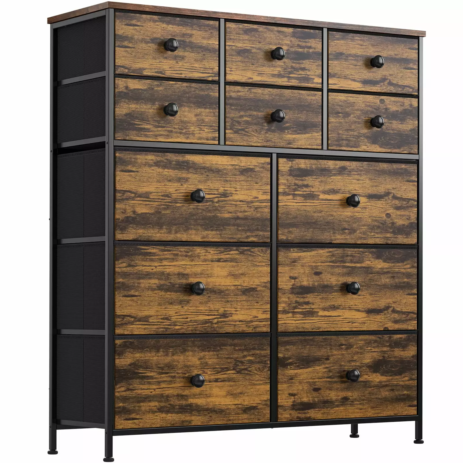 GUNAITO 12 Drawers Tall Dresser Fabric Storage Vertical Closet Living Room