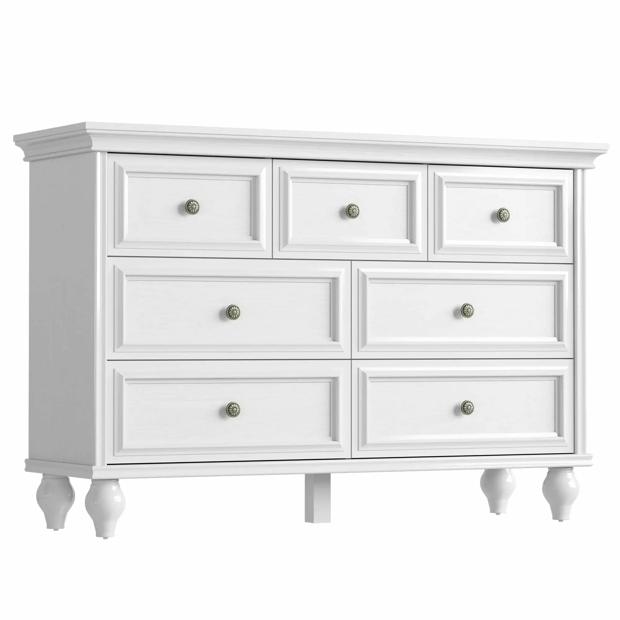 Oyang French Vintage Dresser 7 Drawers Bedroom Vintage Design