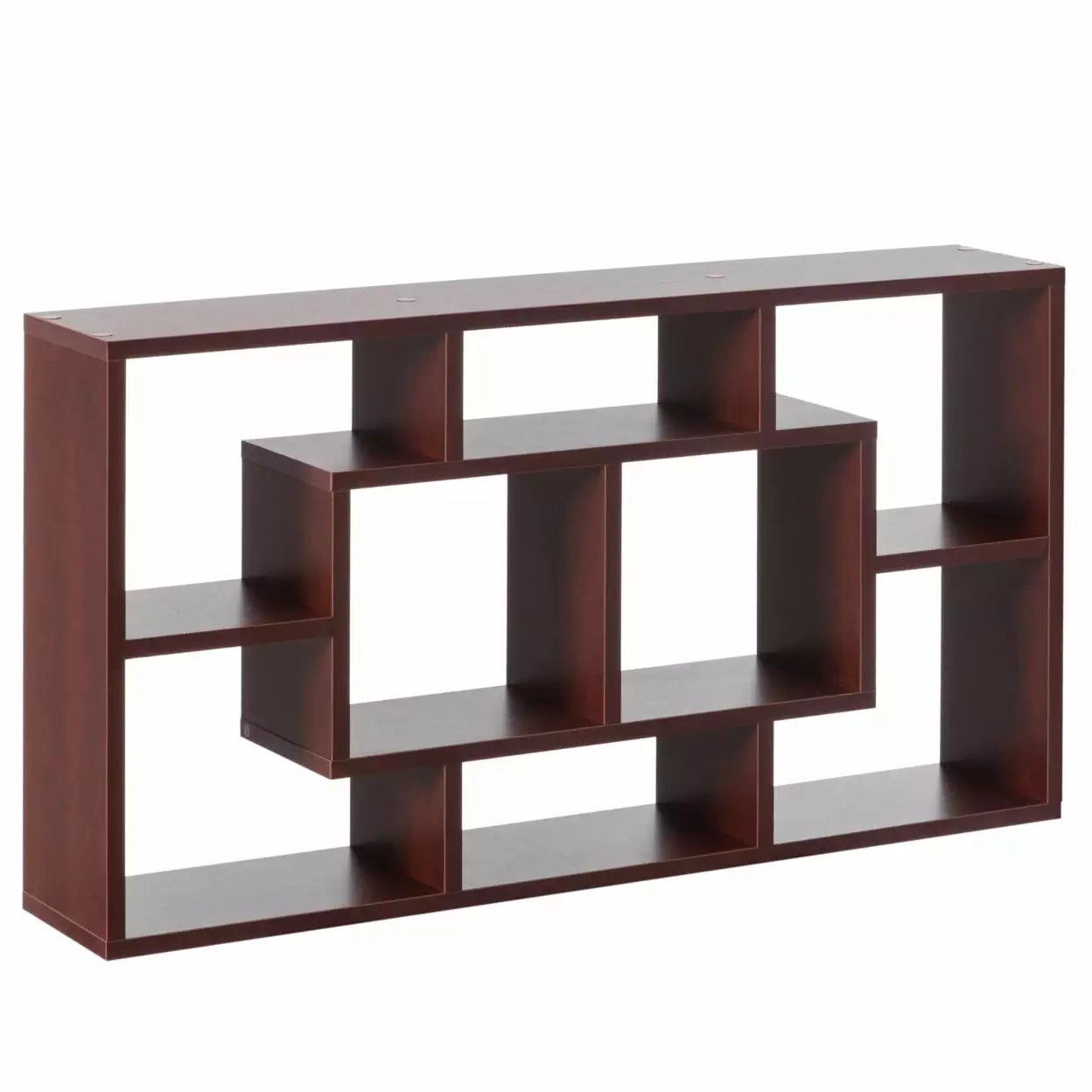 Modern 8 Tier Bookcase Wall Mount and Freestanding Storage Shelves Decoration Display Basicwise