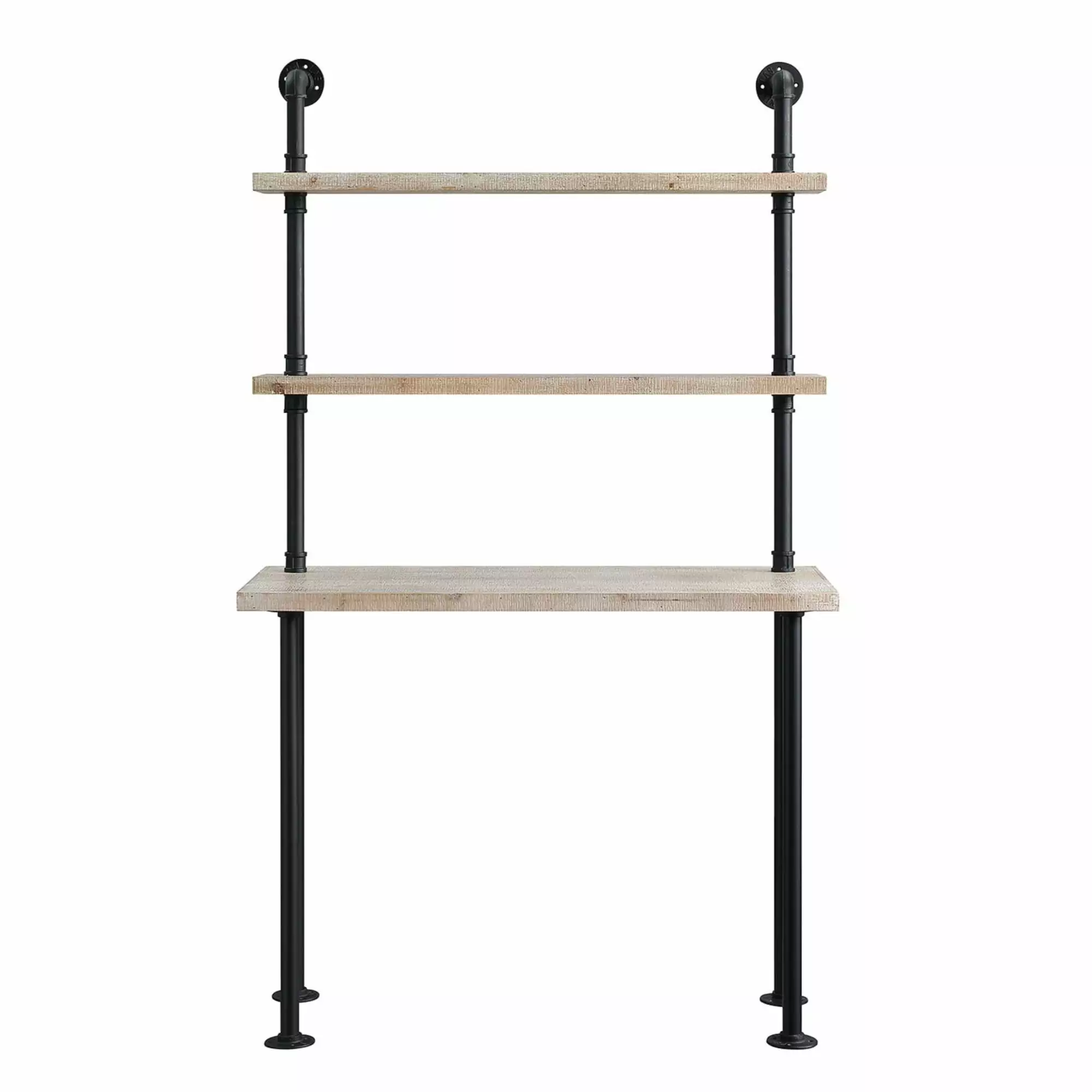 4D Concepts Wall Bookcase and Desk Space-Saving Solution Small Rooms