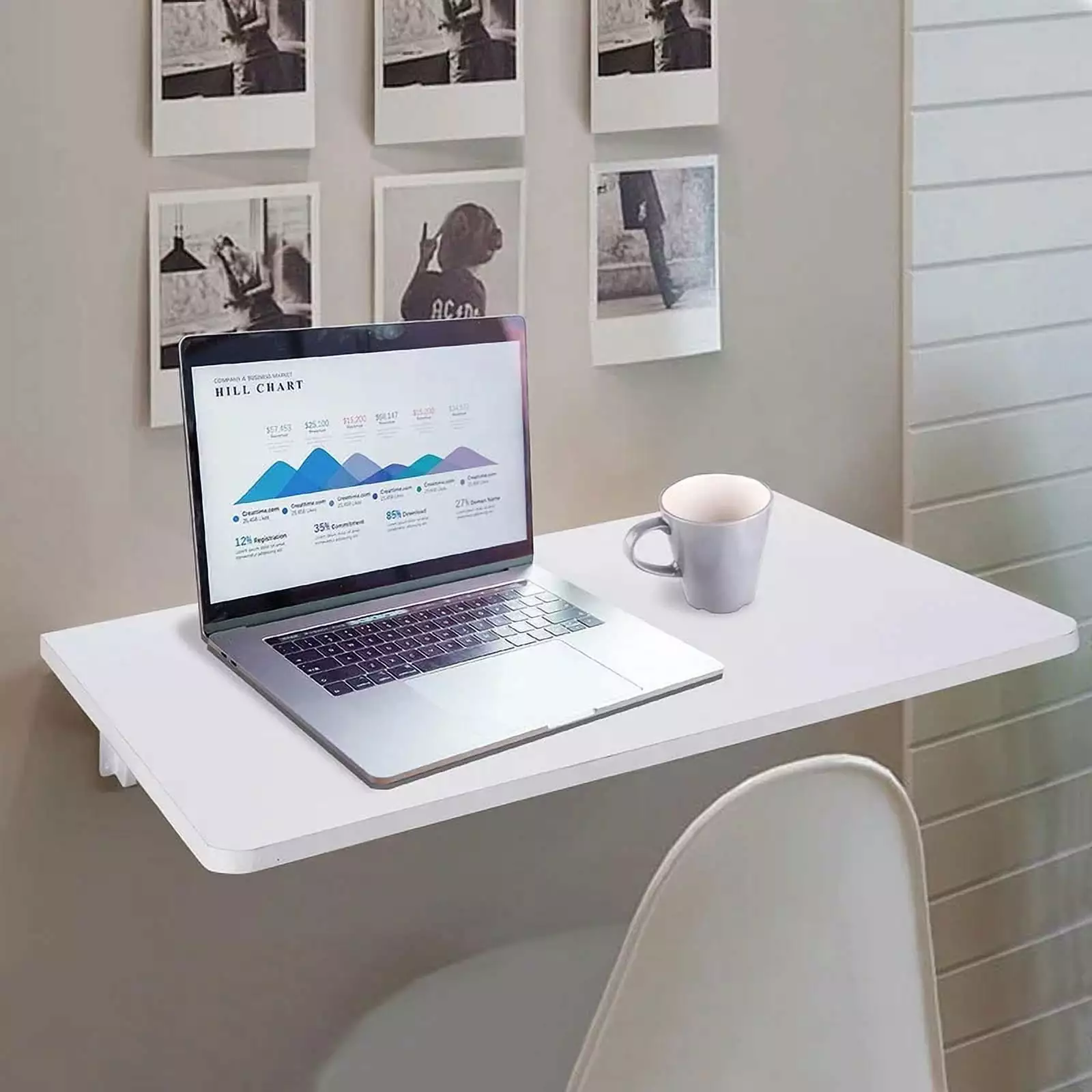 Wall Mounted Folding Table and Computer Desk Fold Down Wall Mounted Desk Wall-mounted Drop-leaf Table Utilize Study Bedroo...