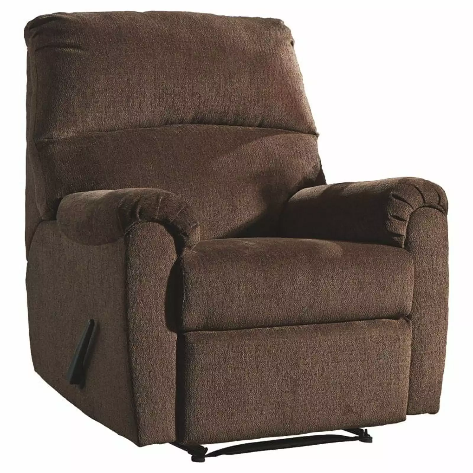 Bowery Hill Contemporary Chocolate Fabric Wall Recliner Modern Homes