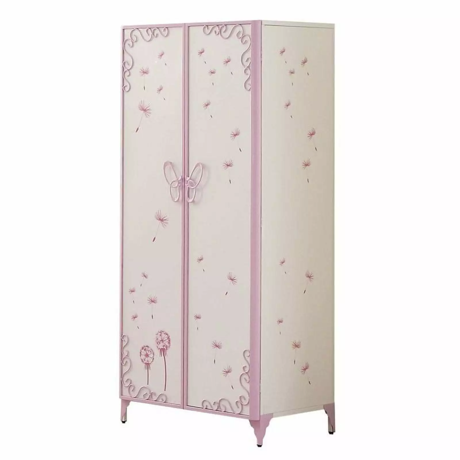 Bowery Hill Kids Wardrobe Armoire White Bedroom Storage