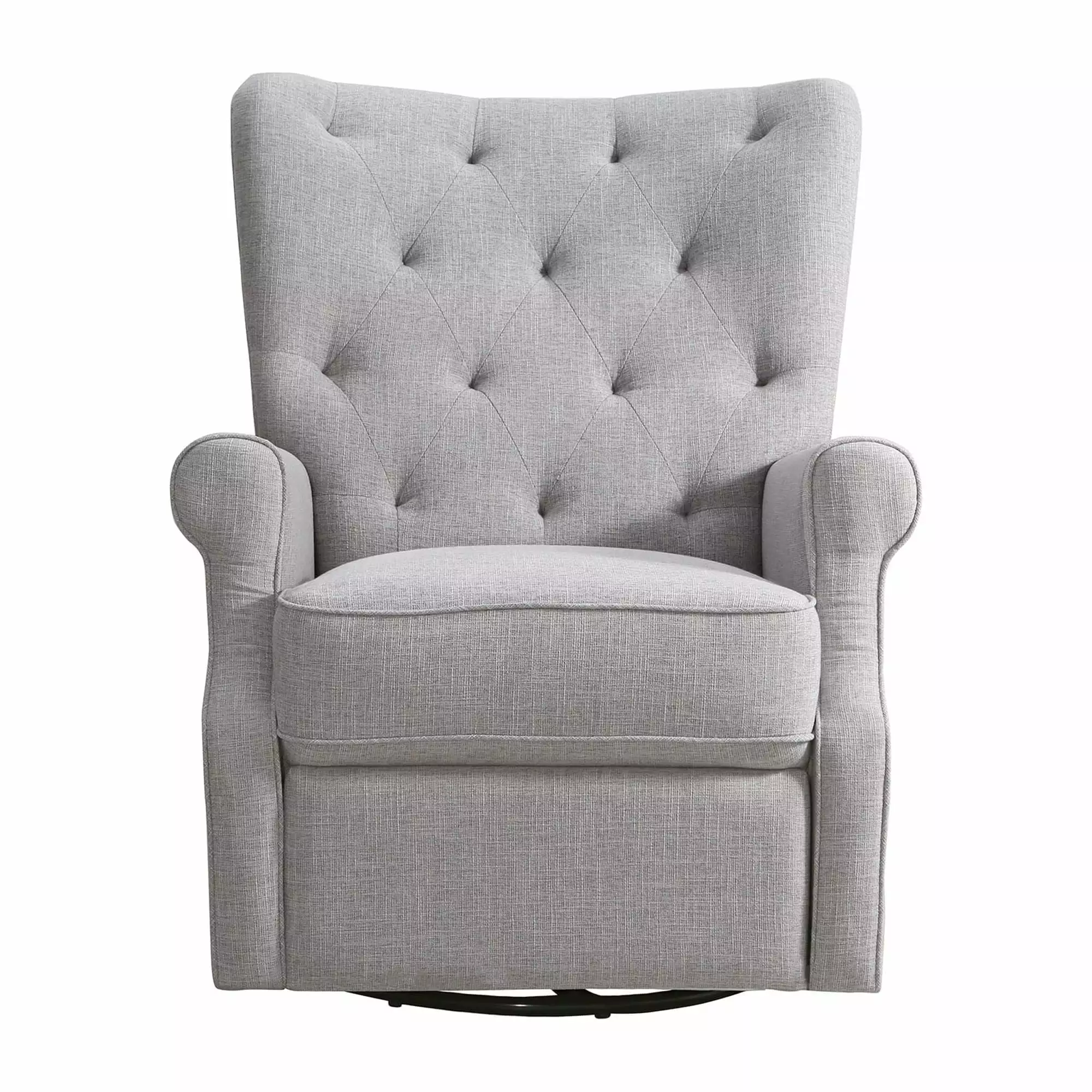 Second Story Home Alice Wingback Recliner Linen Grey - Elegant Living Room Chair