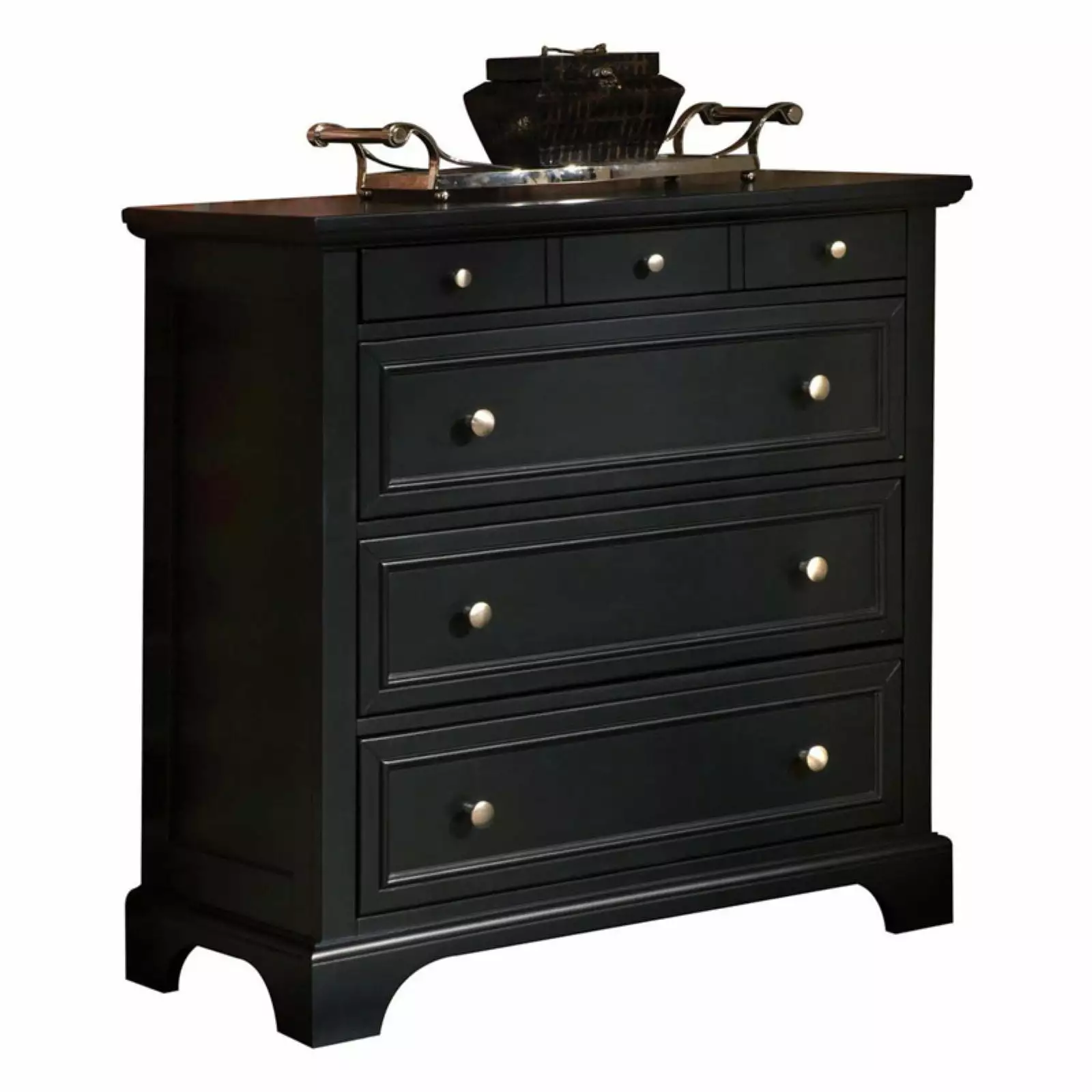 Homestyles Bedford Wood Chest Black Bedroom Storage