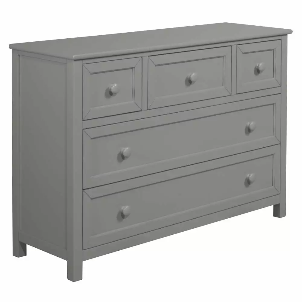 Hillsdale Kids and Teen Schoolhoutilize 4.0 Wood Dresser 5 Drawers Gray