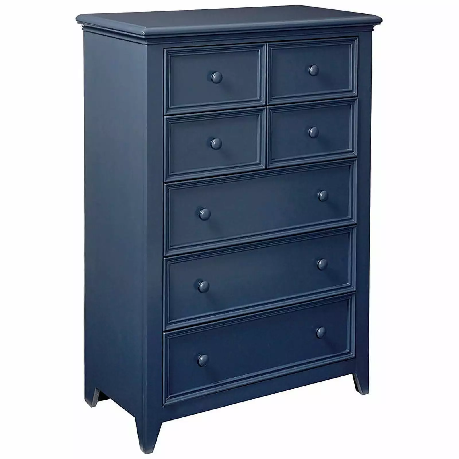 My Home Furnishings Bailey Wood 5-Drawer Chest Williamsburg Blue