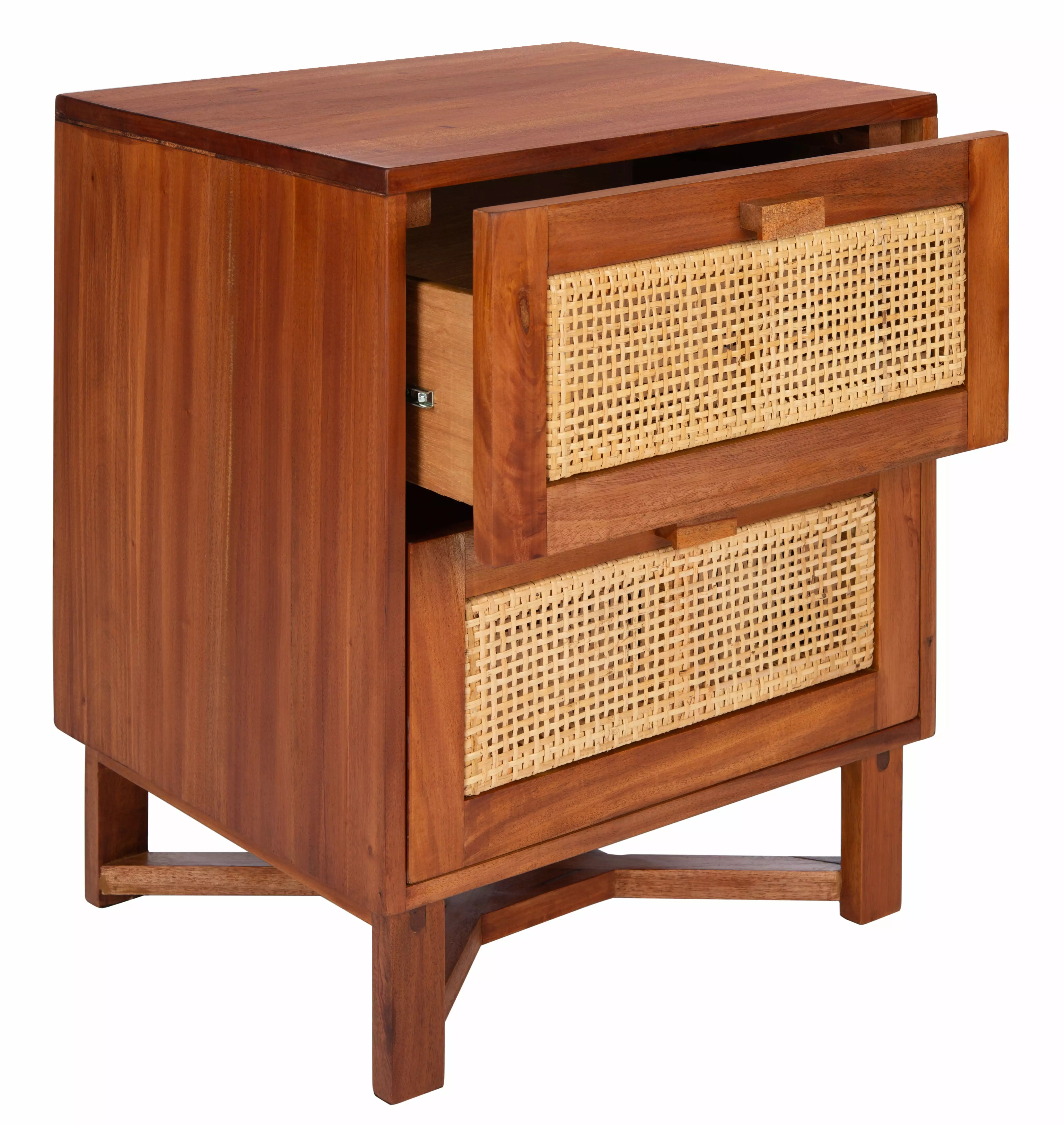 SAFAVIEH Hedwig Coastal 2 Drawer Nightstand Natural
