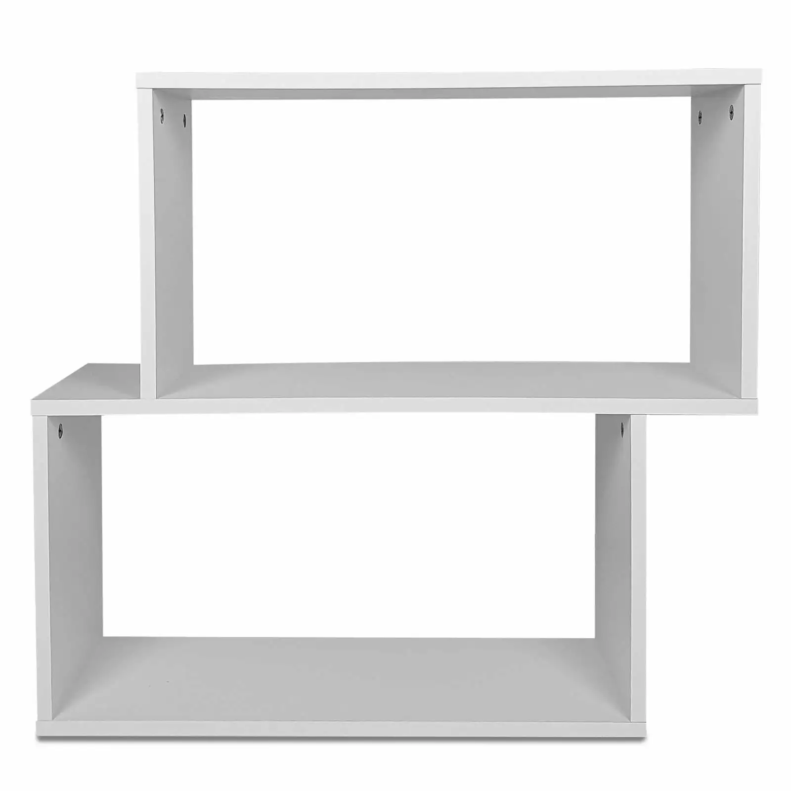 Giantex 2-Tier Wood Storage Shelf Irregular Storage Cube Bookcase Floor Standing Display Shelf Home