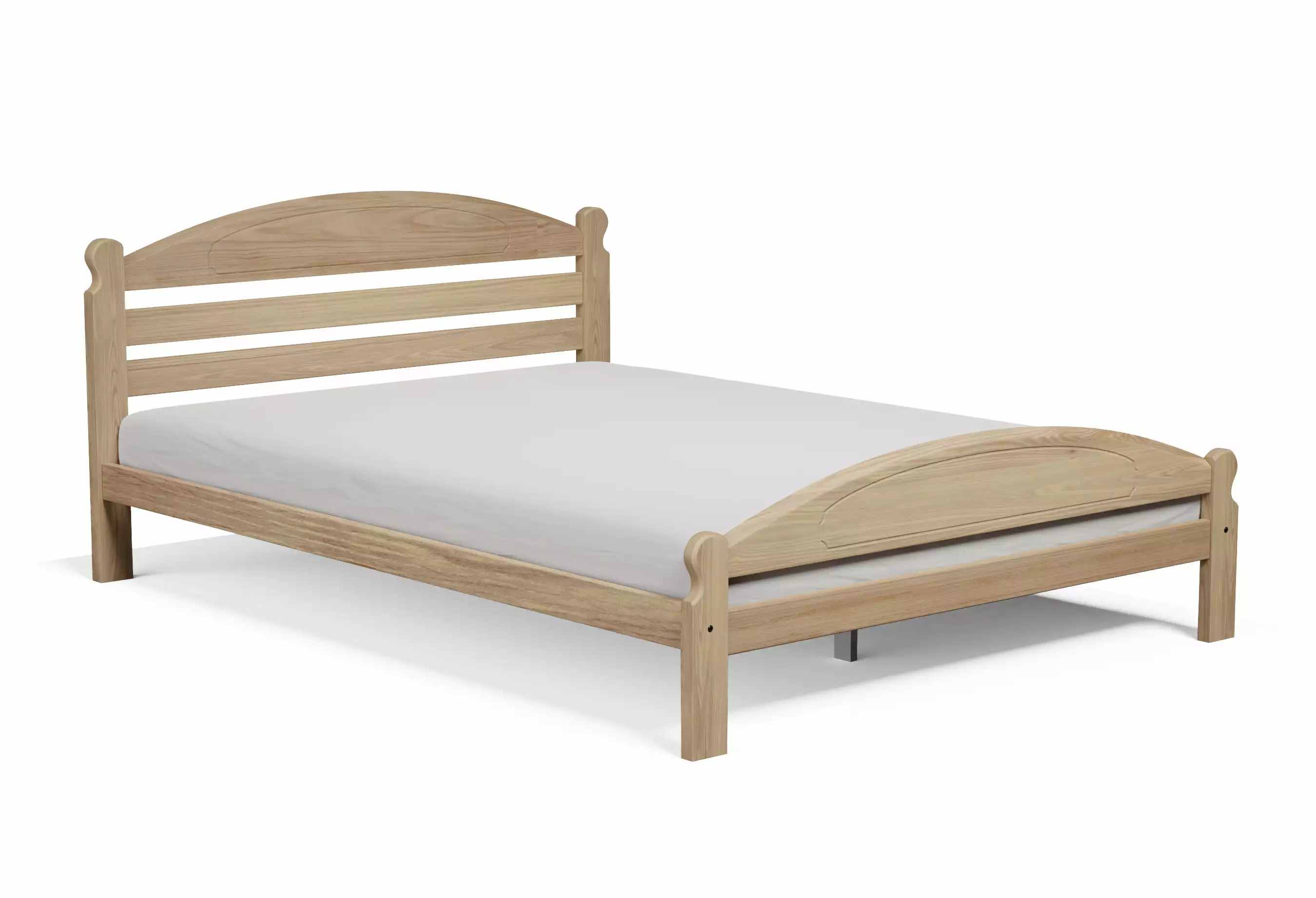 Arizona Full-XL Bed Solid Pine Wooden Bed Unfinished - Easy to Assemble Adult Bedroom Furniture Wood To The World