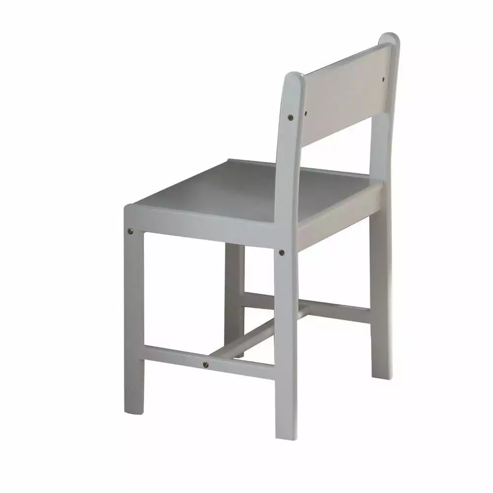 HomeRoots Furniture 17x17x30 White Rubber Wood Chair Kids or Adults