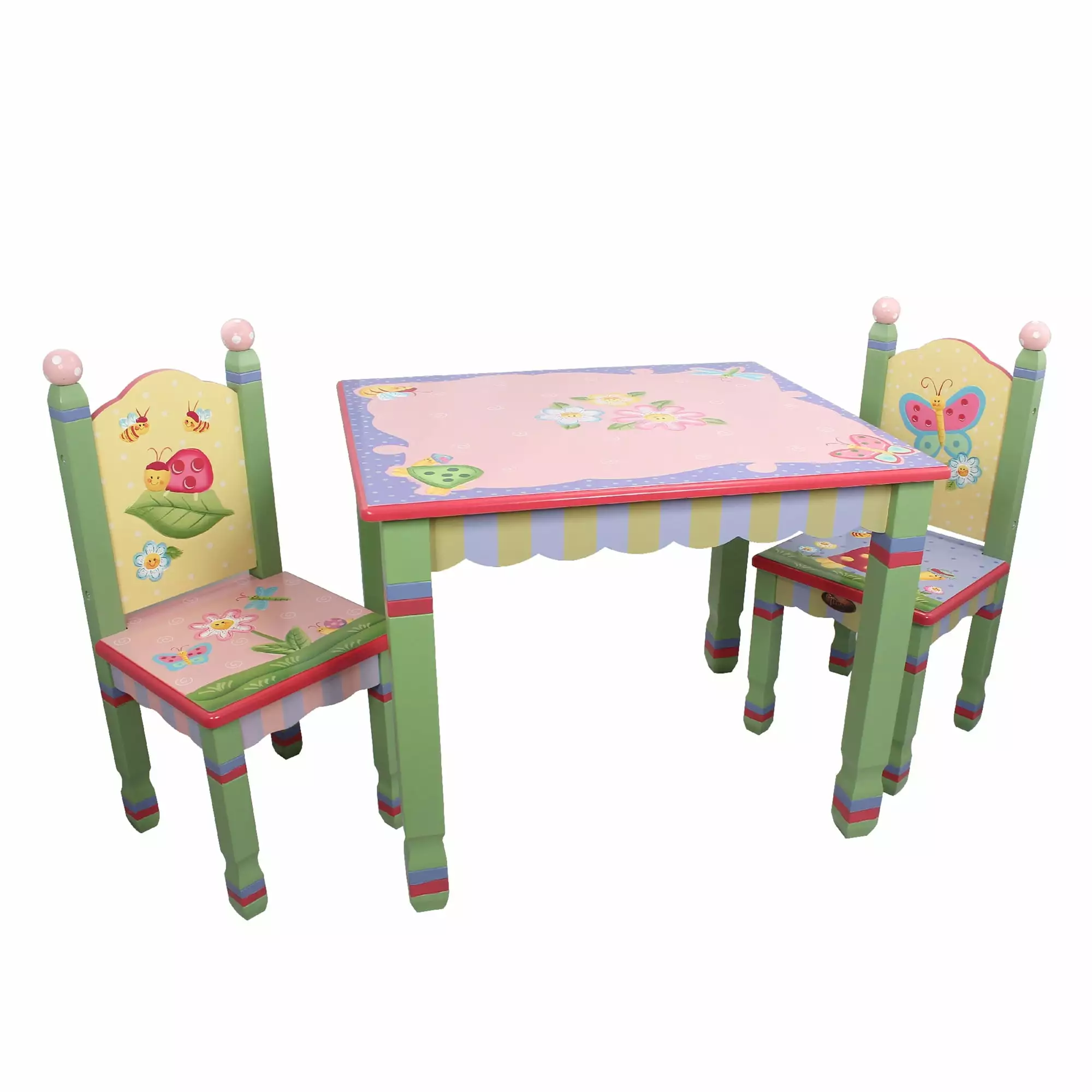 Fantasy Fields Magic Garden Kids Wooden Table 2 Chairs Multicolor