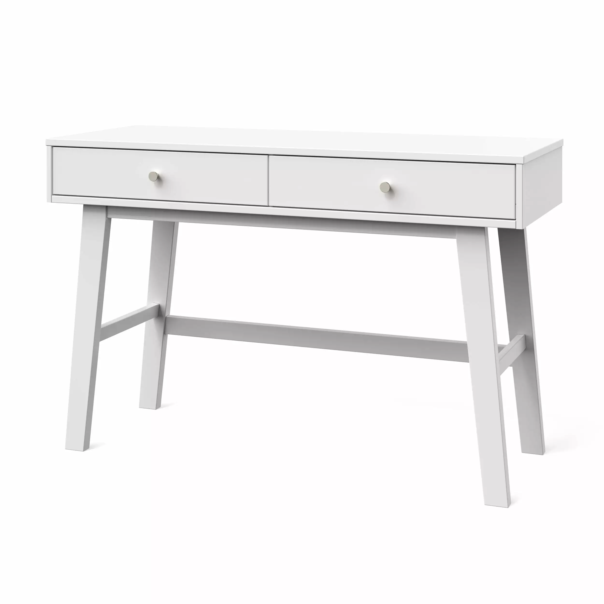 Child Craft SOHO 48 Inch Matte White Table 2 Drawers Office Living Room Bedroom