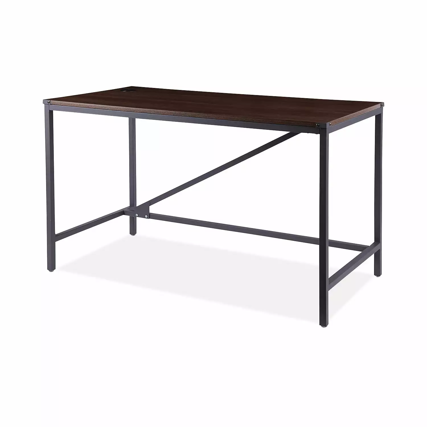 Alera Industrial Series Modern 23.63 Steel Travel-friendly Writing Desk Modern Walnut
