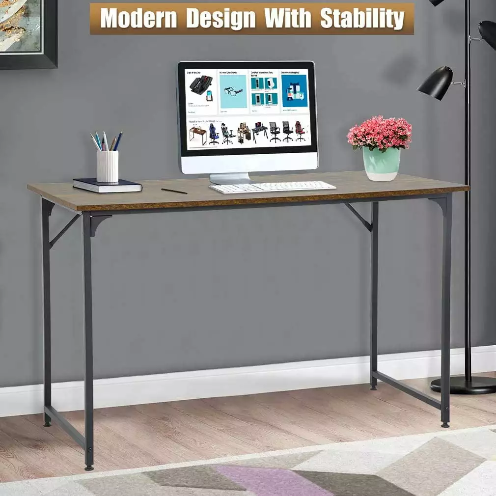 PayLessHere 47 Inch Modern Writing Desk Industrial Office Study Table Vintage
