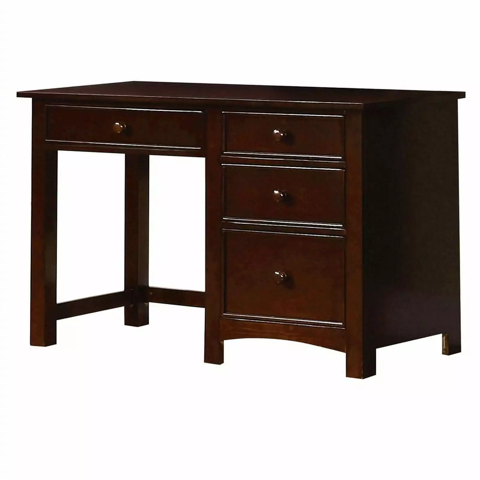 Roseberry Kids Transitional Solid Wood Kids Desk Dark Walnut Finish Rosebery Kids