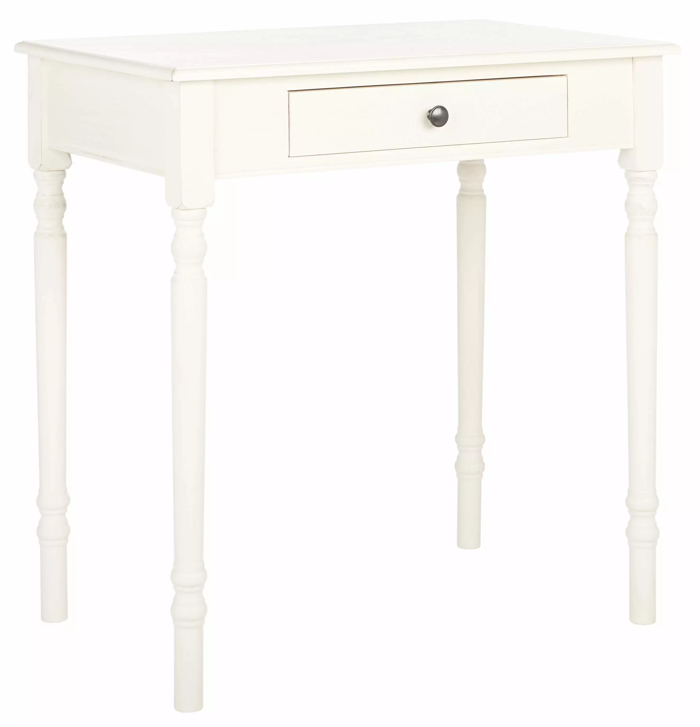 SAFAVIEH Arina Solid Retro 1 Drawer Writing Desk Distressed White