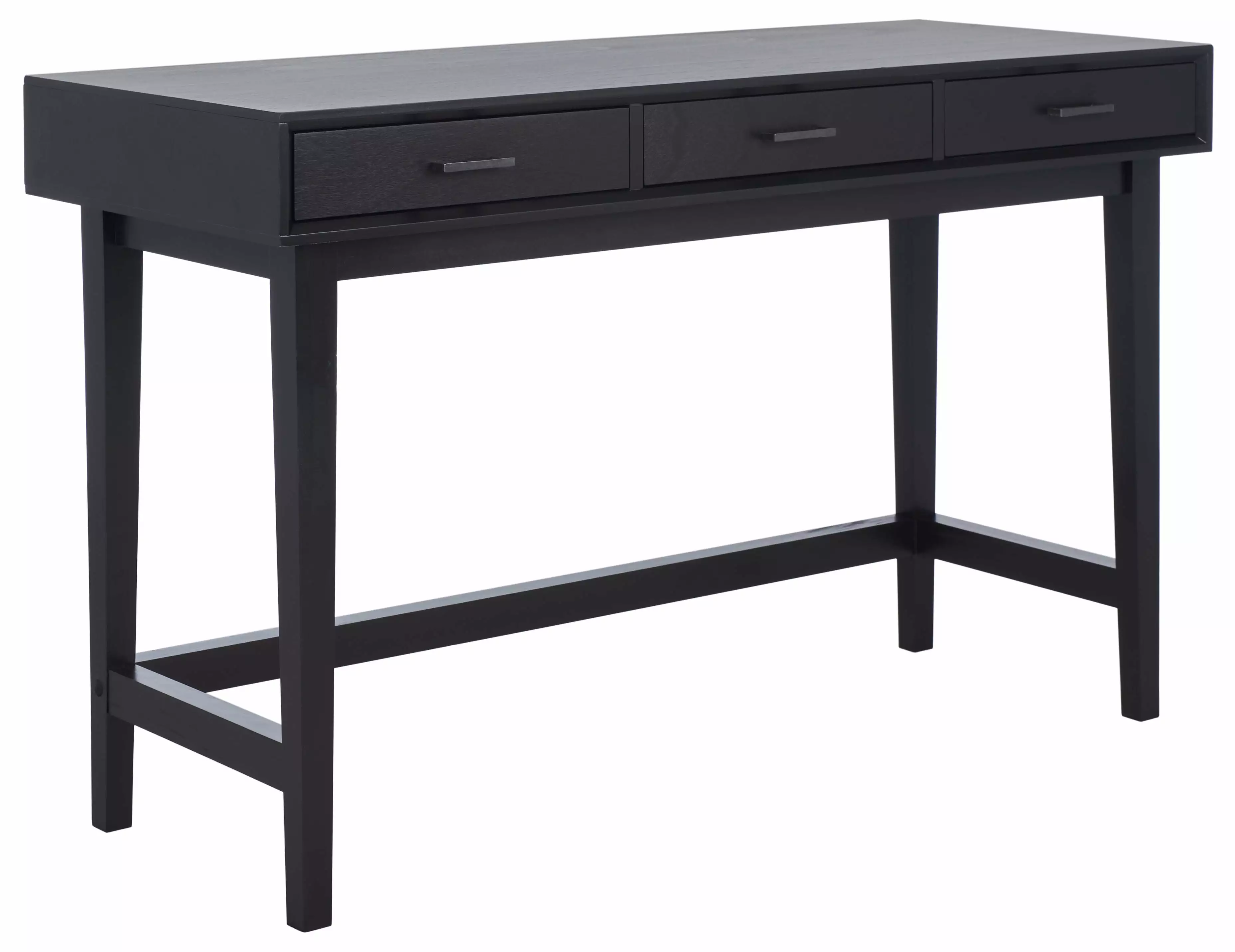 SAFAVIEH Hawthorn Solid Retro 3 Drawer Writing Desk Black
