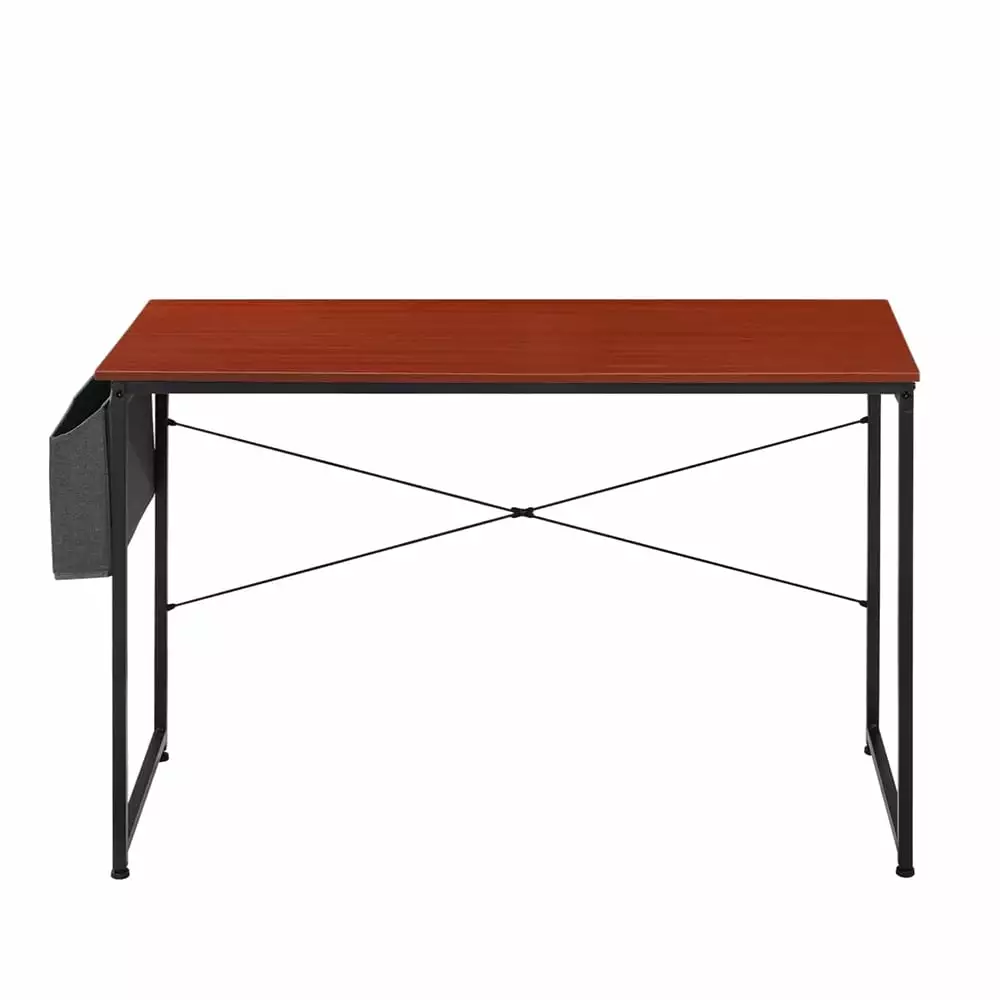47 Inch Computer Desk Storage Bag - Modern Simple Home Office Writing Study Laptop Table Reddish Brown Unbrand