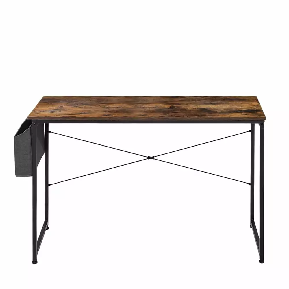 47 Inch Home Office Writing Study Desk Storage Bag Modern Simple Laptop Table Rustic Brown Unbrand