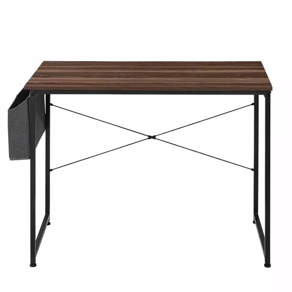 32 Inch Home Office Writing Study Desk Storage Bag Modern Simple Laptop Table Brown Unbrand
