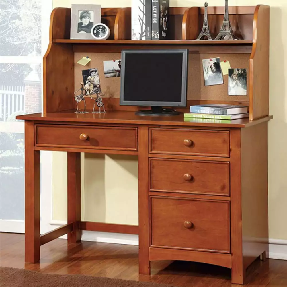 Match Various Youth Desk Oak Kids Study and Writing Table Benzara
