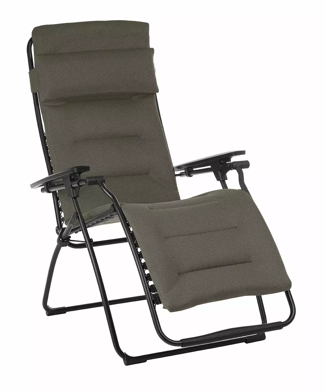 Zero Gravity Recliner Chair Black Frame Taupe Fabric - Space Saving Recliner Living Room HomeRoots