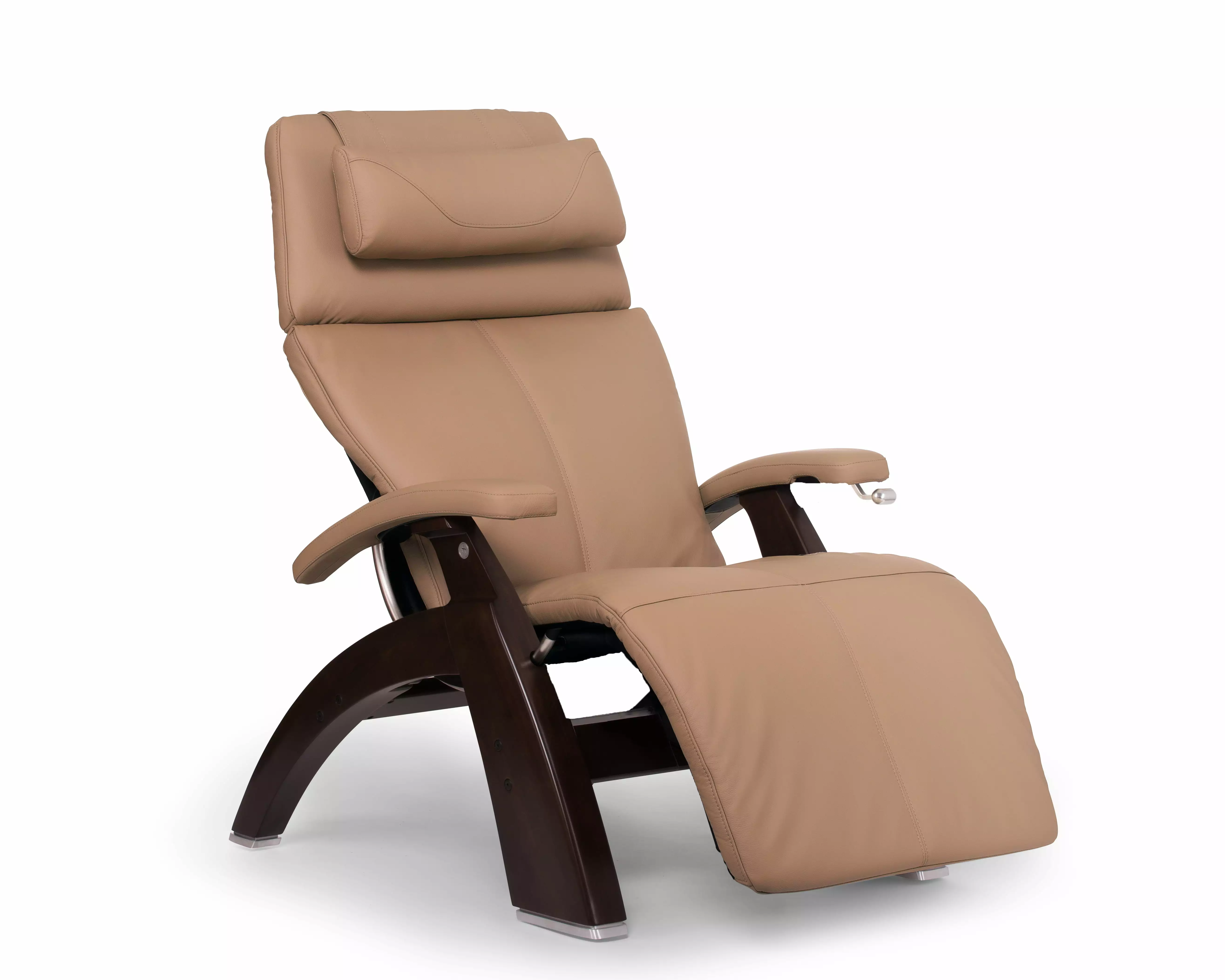 Human Touch PC-420 Classic Manual PLUS Perfect Chair Series 2 Zero-Gravity Recliner Sand Top Grain Leather