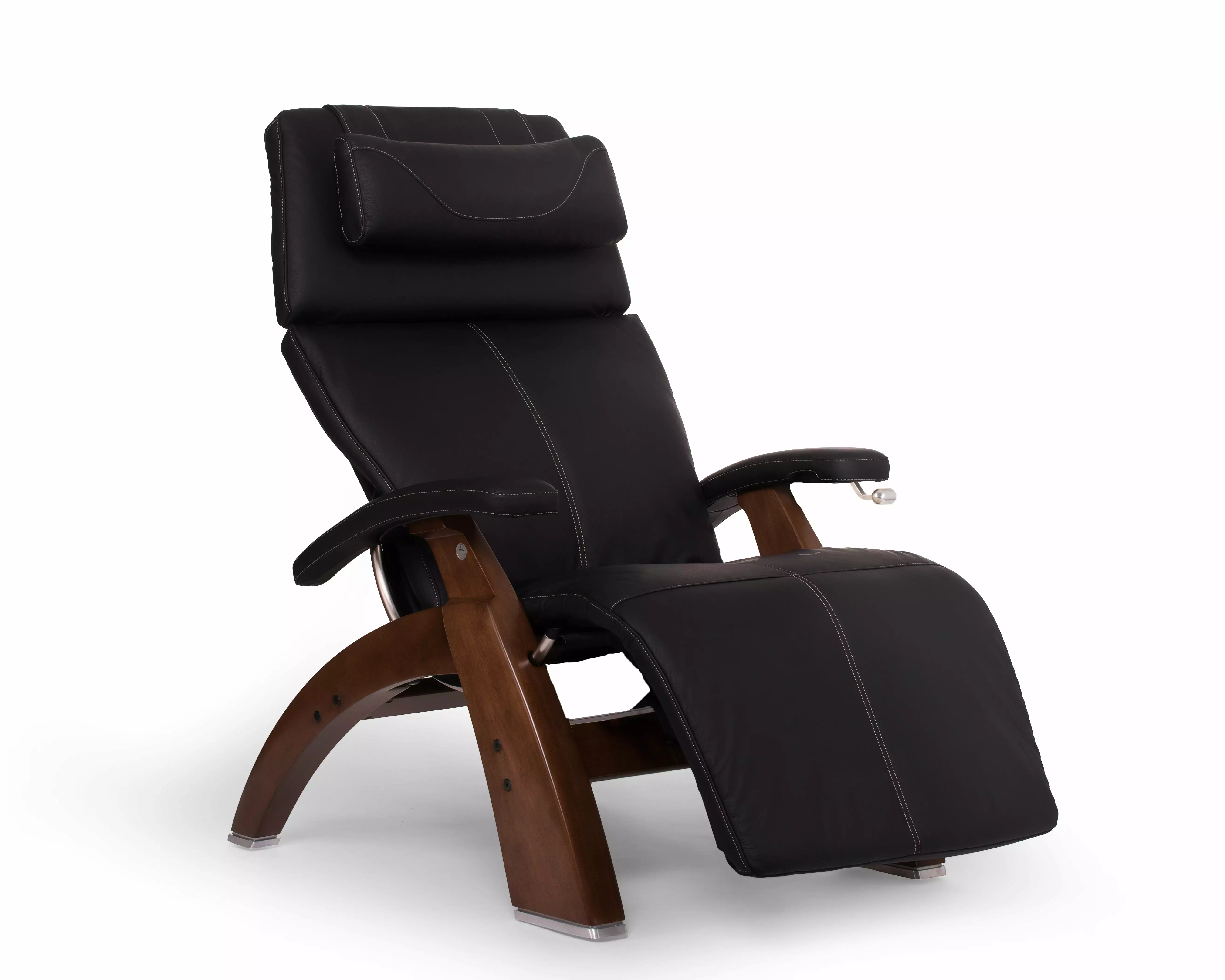 Human Touch PC-420 Classic Manual PLUS Perfect Chair Series 2 Zero-Gravity Recliner Black Top-Grain Leather
