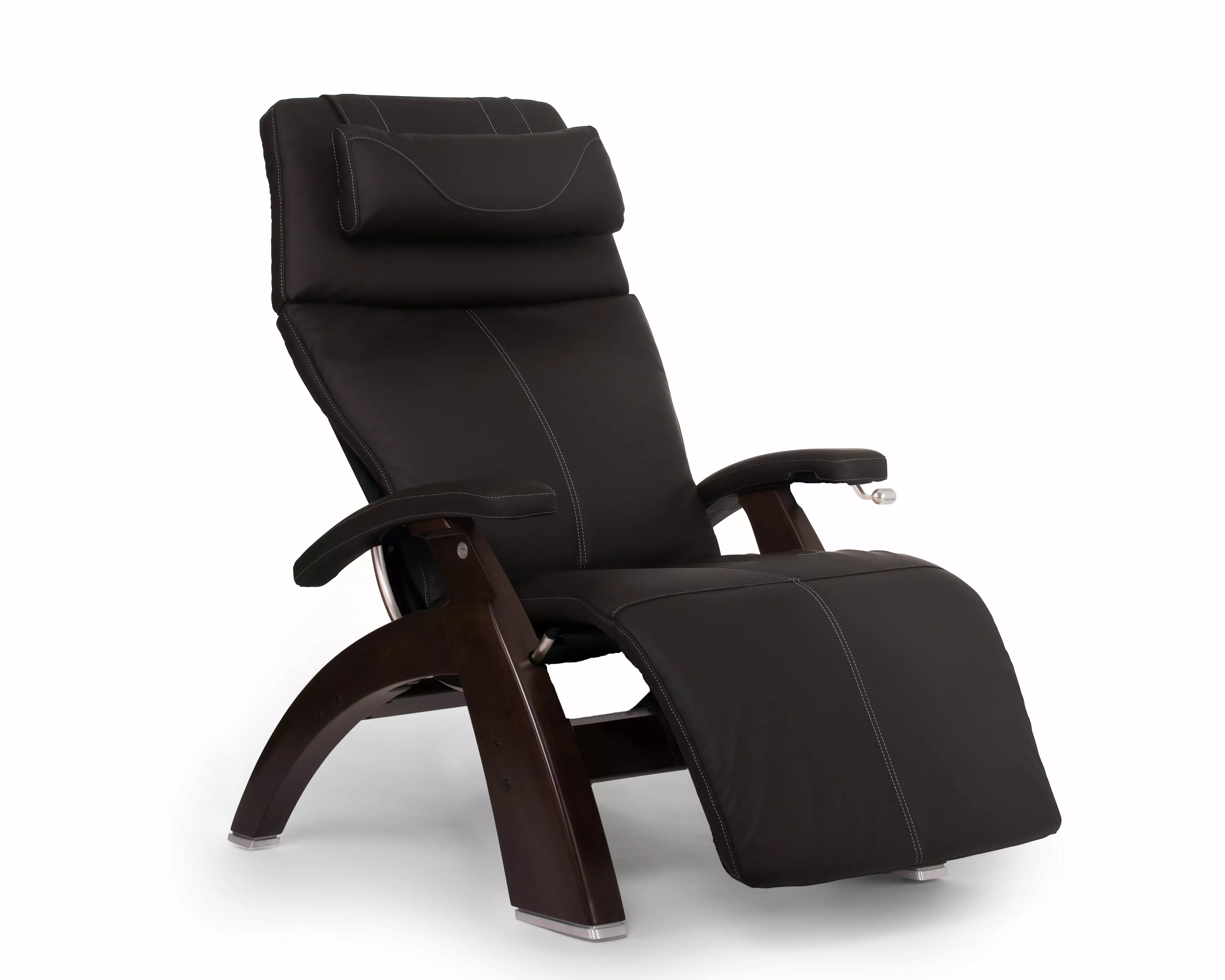 Human Touch PC-420 Classic Manual PLUS Perfect Chair Series 2 Zero-Gravity Recliner Espresso Top Grain Leather White Glove...