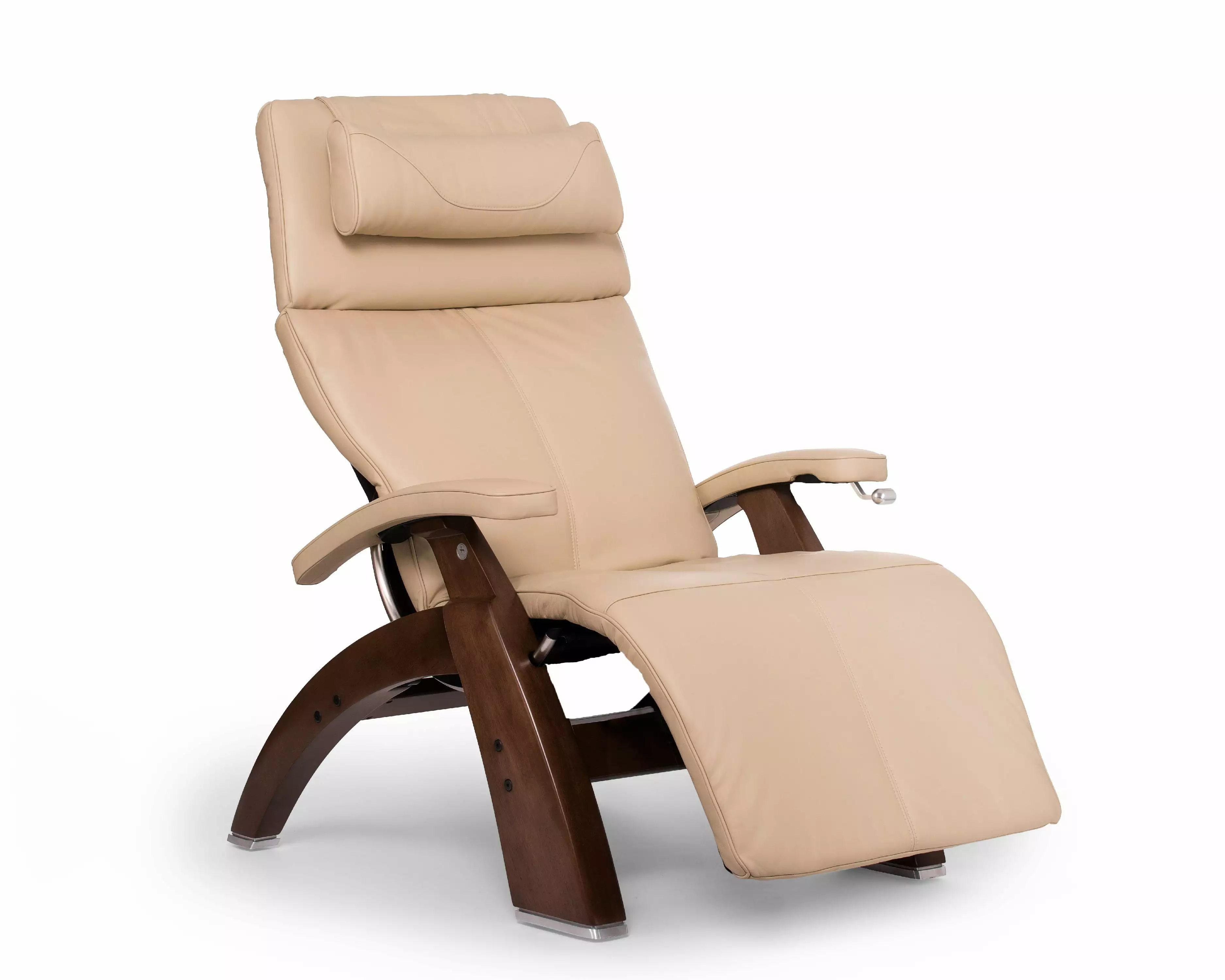 Human Touch PC-420 Classic Manual PLUS Perfect Chair Series 2 Zero-Gravity Recliner Ivory Premium Leather